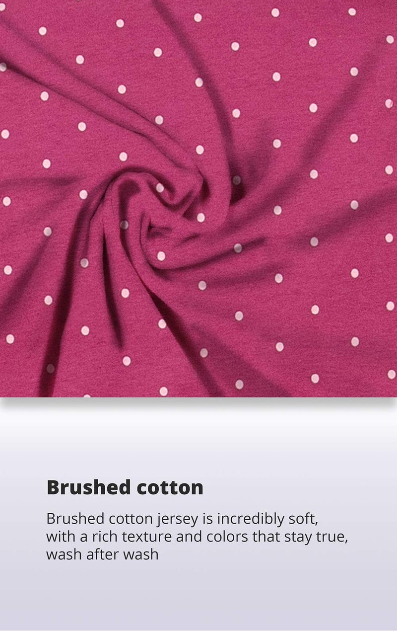 PajamaGram Summer PJs For Women Set - Pajama Women, Fuchsia Polka Dot, MD - Image 4